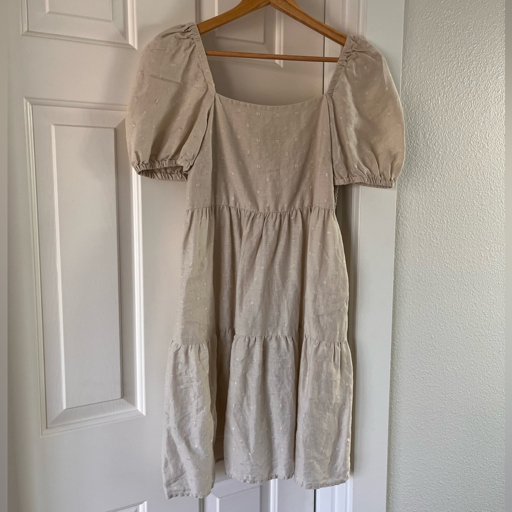 Mango Linen Mini Dress